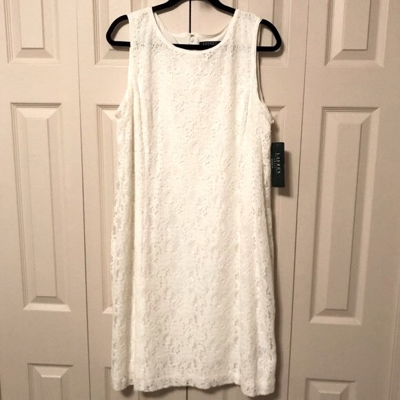 NEW Lauren Ralph Lauren Plus Lace Sheath Dress - Picture 8 of 10